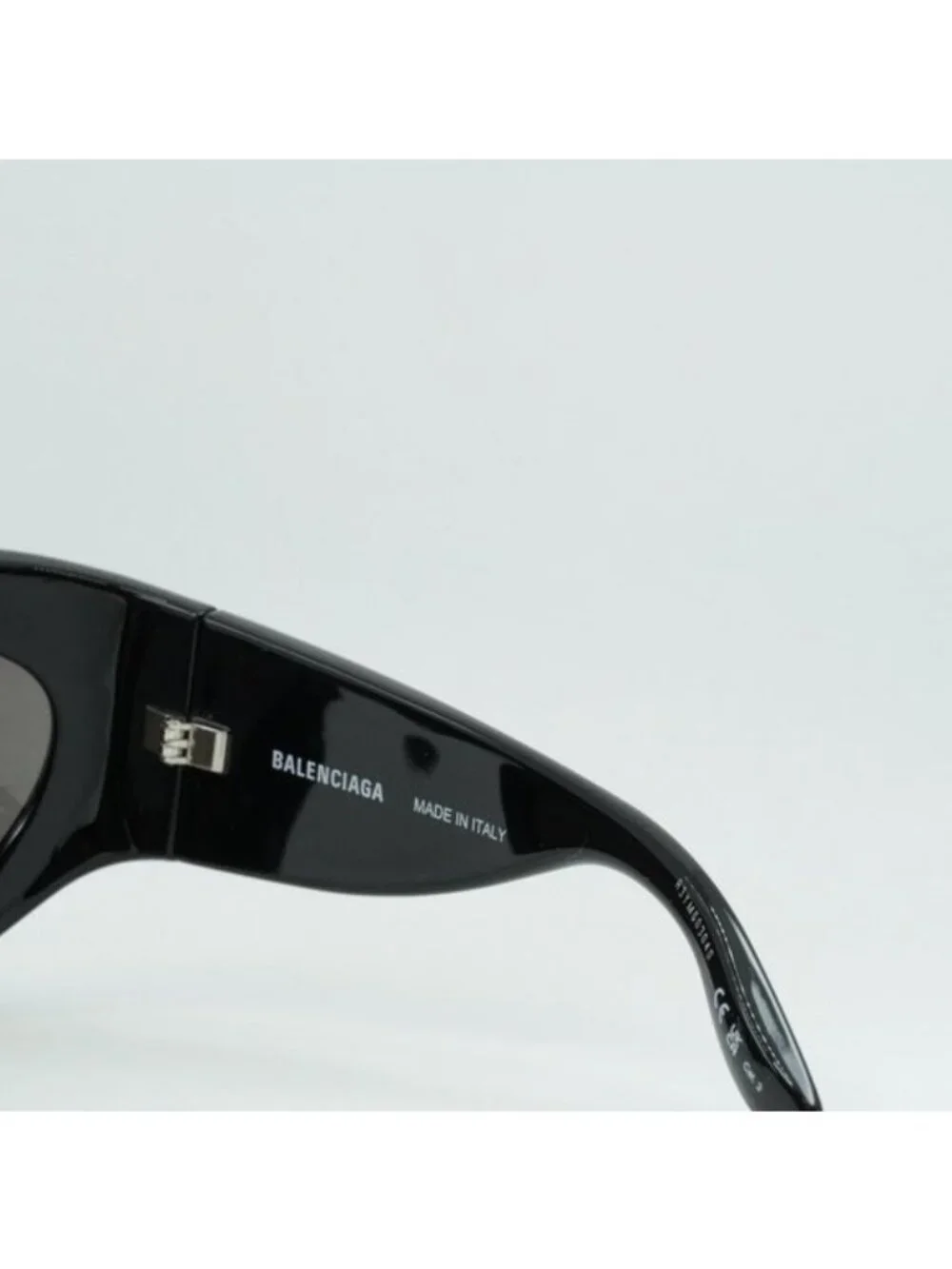Balenciaga BB0228S 001 Geometric Sunglasses - Black/Grey
